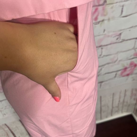 Lulu’s Lots of Love Light Pink Strapless Midi strapless flounce Dress - Picture 7 of 14